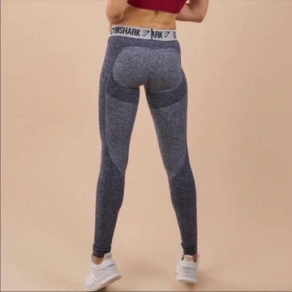 Gymshark Flex Leggings Blue/Gray - Picture 2 of 5